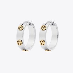 Authentic Tory Burch Icon Hoop Earrings